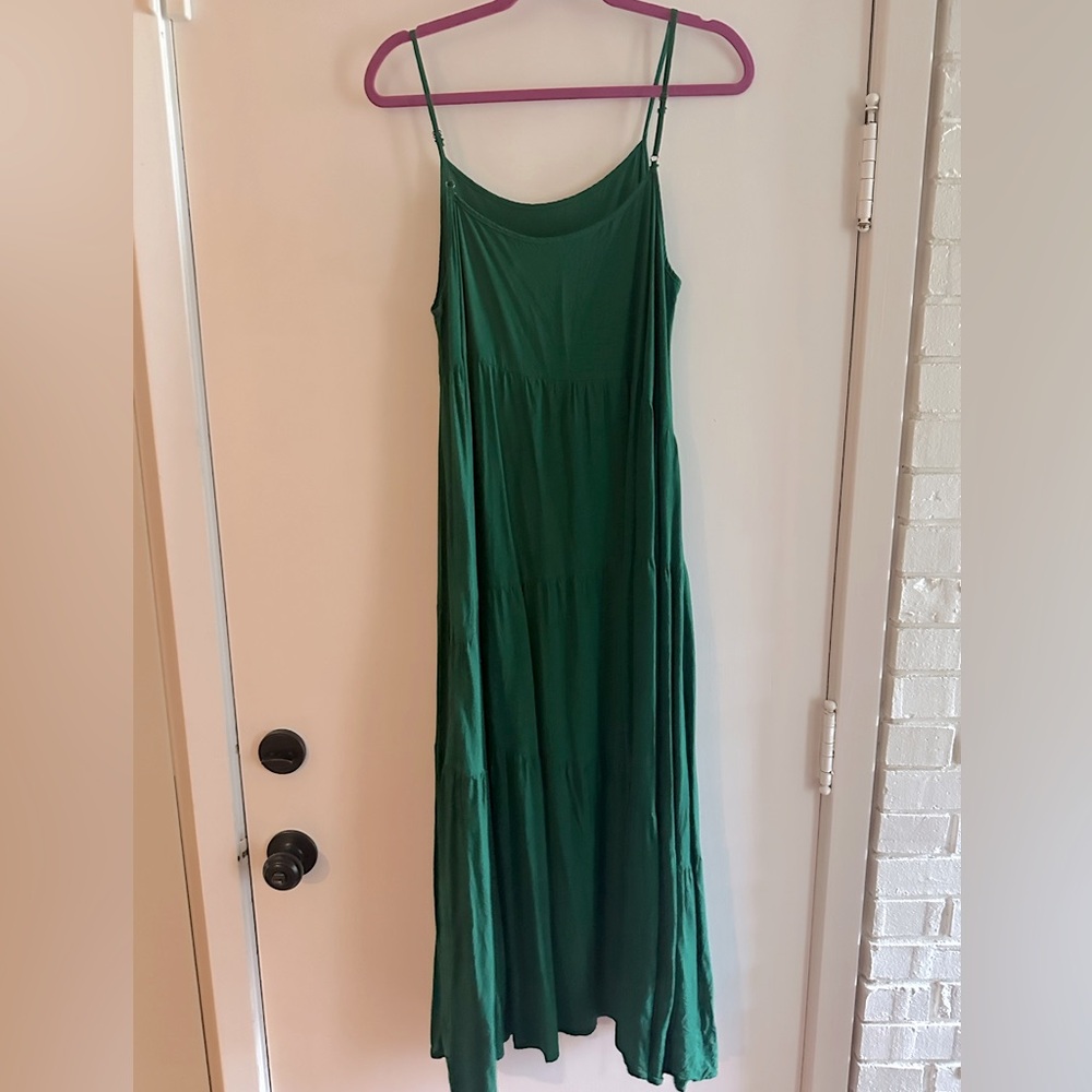Green maxi dress!